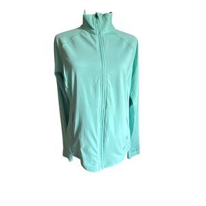 Womens Mint Green Tek Gear Full-Zip Active Jacket Size M Stretch Polyester/Spand